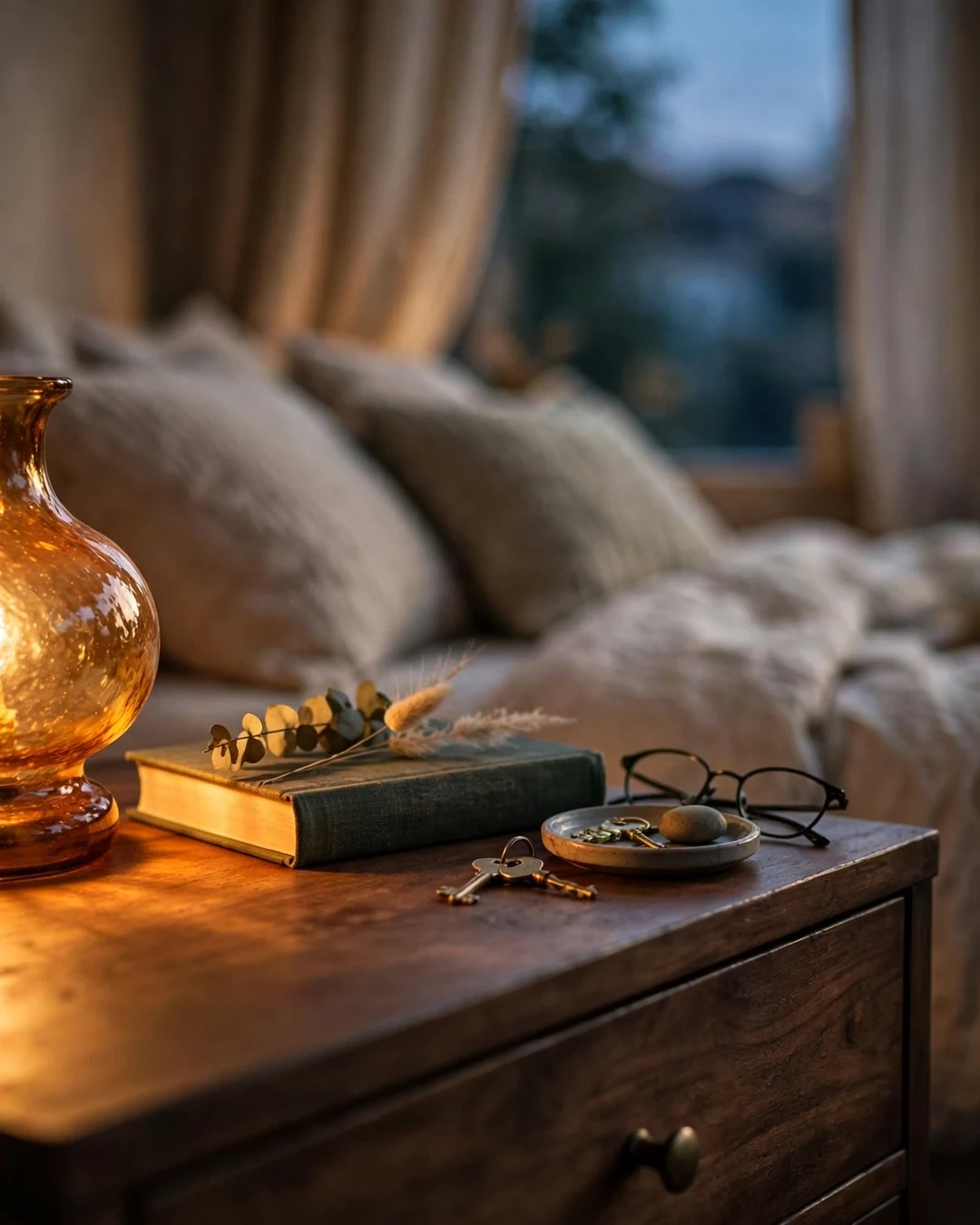 Swap In Amber Glass Table Lamps