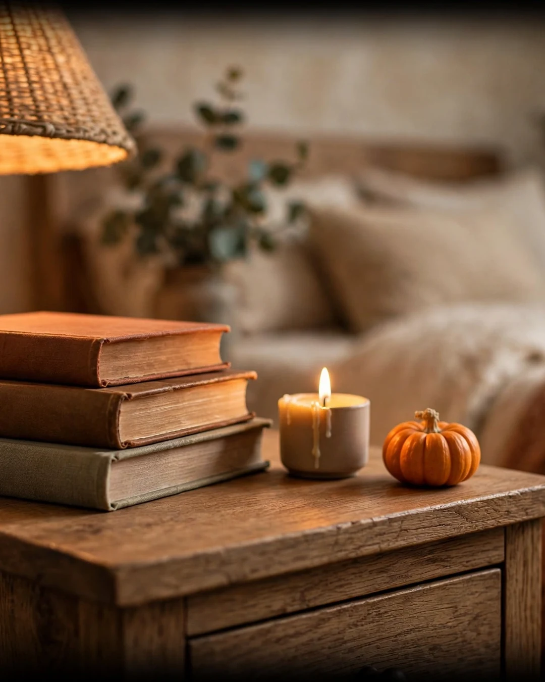 Style Wooden Nightstands for Fall