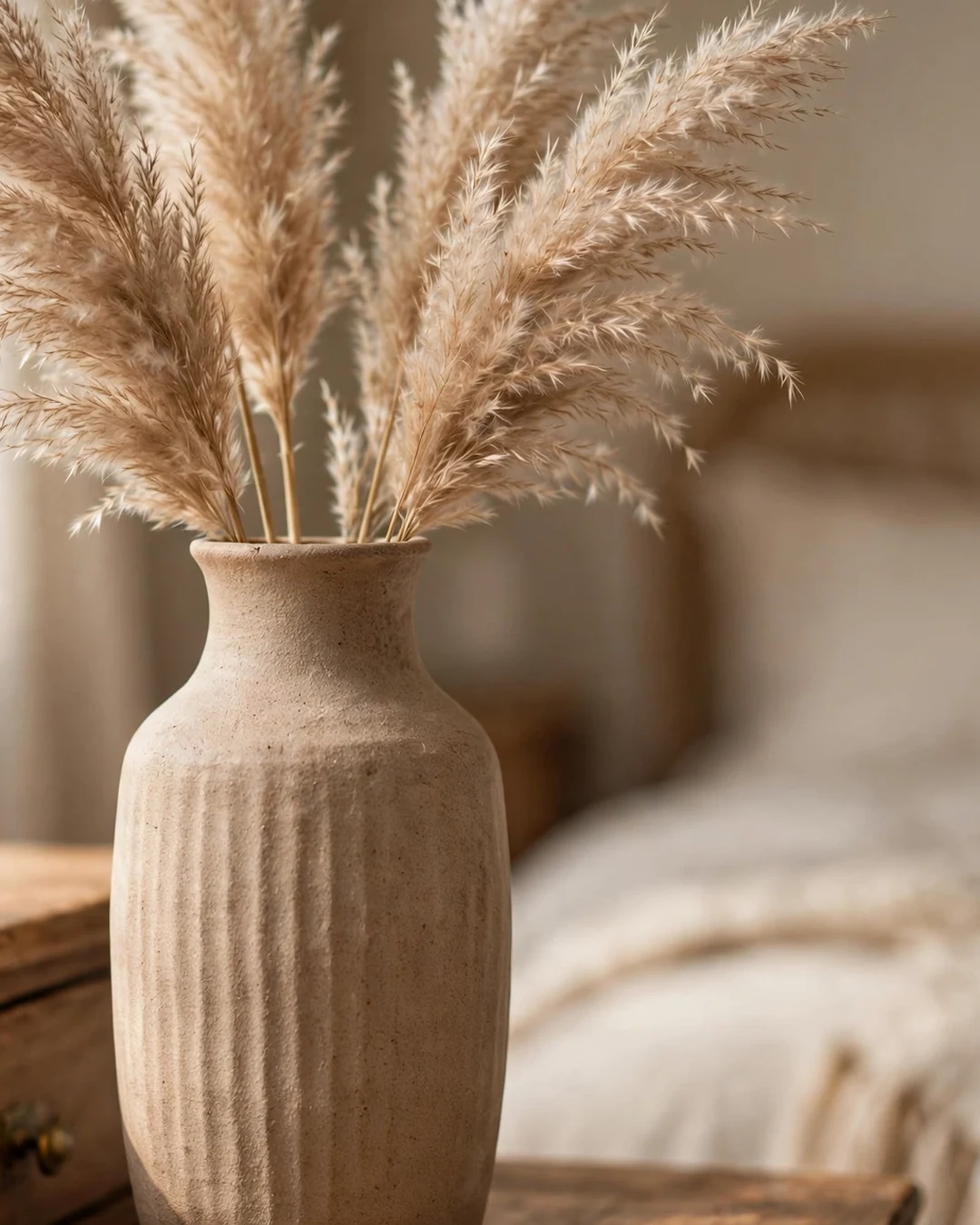 Fill a Vase With Dried Pampas Grass