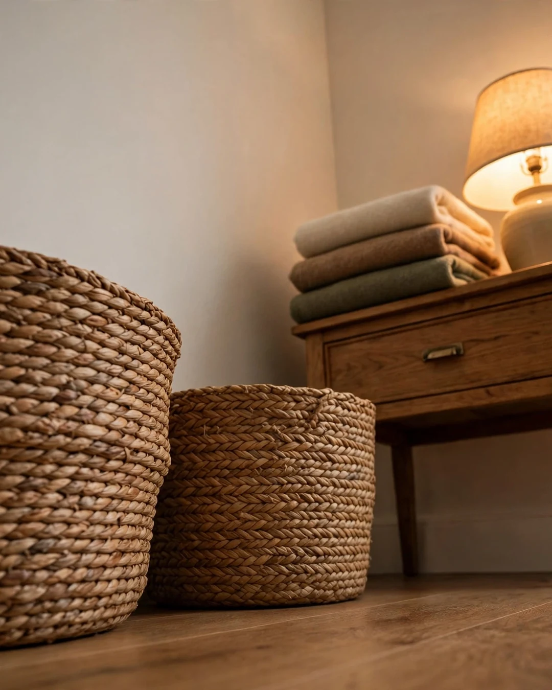 Tuck In Woven Storage Baskets
