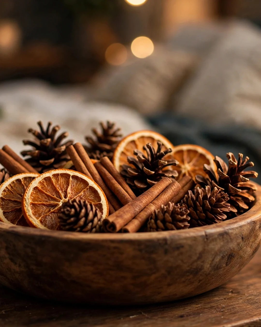 Set Out a Cinnamon and Pinecone Bowl