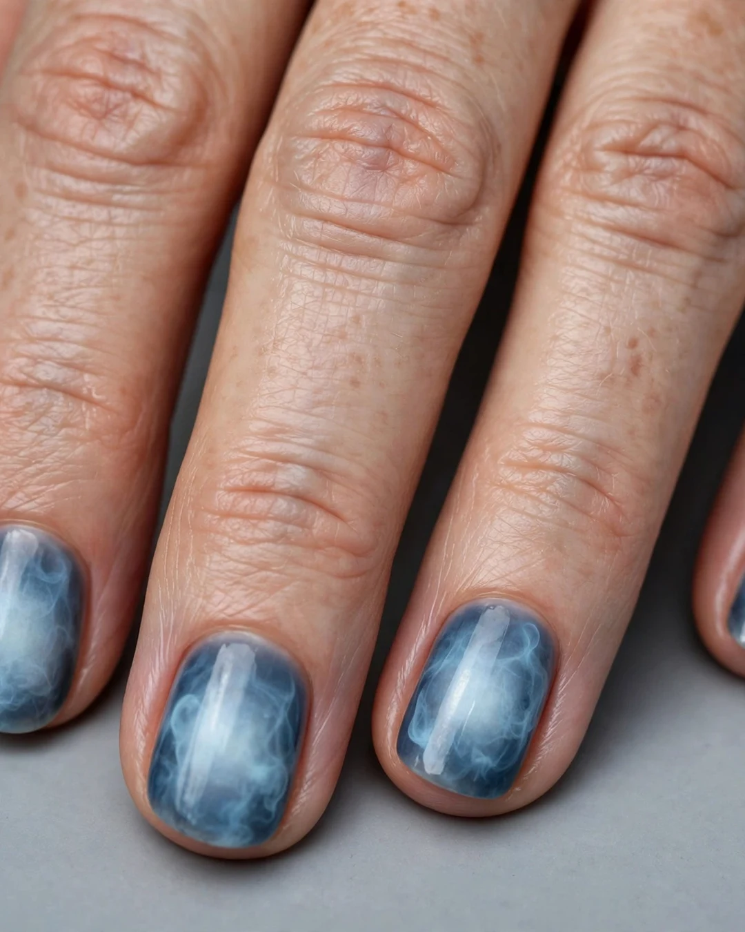 Dusty Blue Smoke Aura