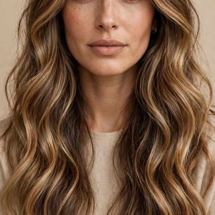 Buttered Almond Balayage Waves