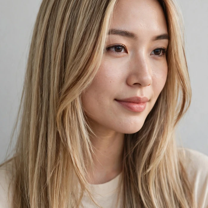 Toasted Almond Face-Framing Highlights