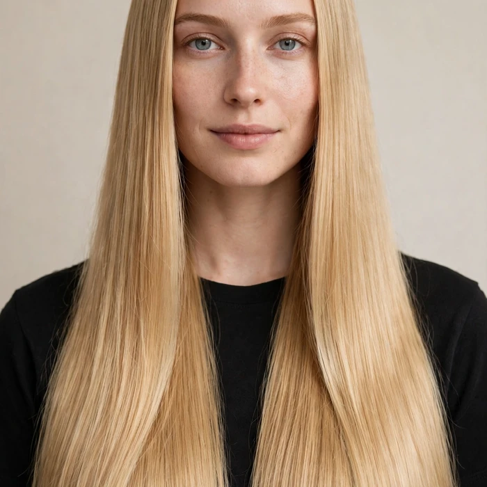 Almond Silk Straight Hair