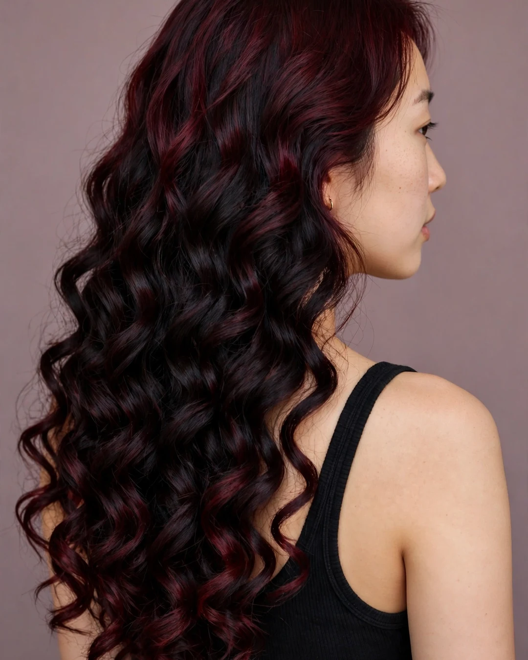 Burgundy-to-Black Cherry Ombre