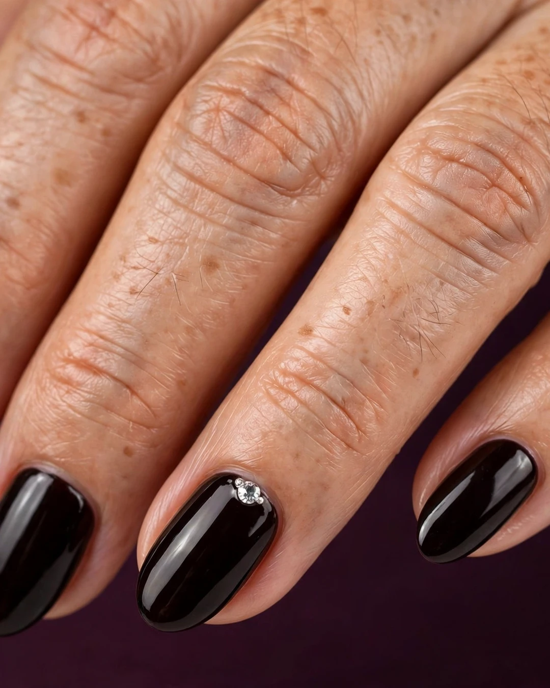 Black Cherry with Crystal Accents