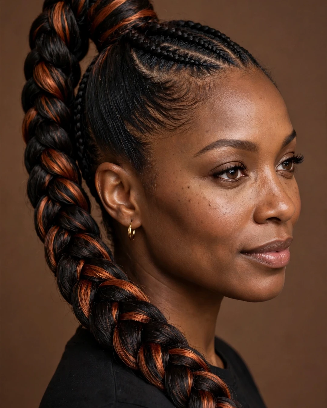 High Braided Ponytail