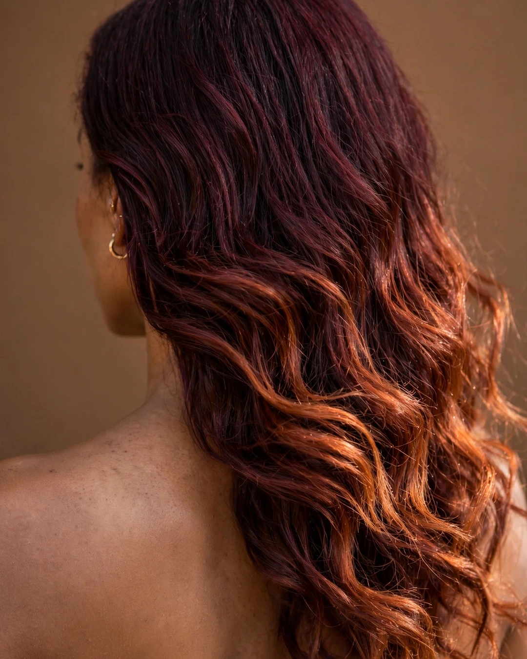 Dark Burgundy with Copper Ends