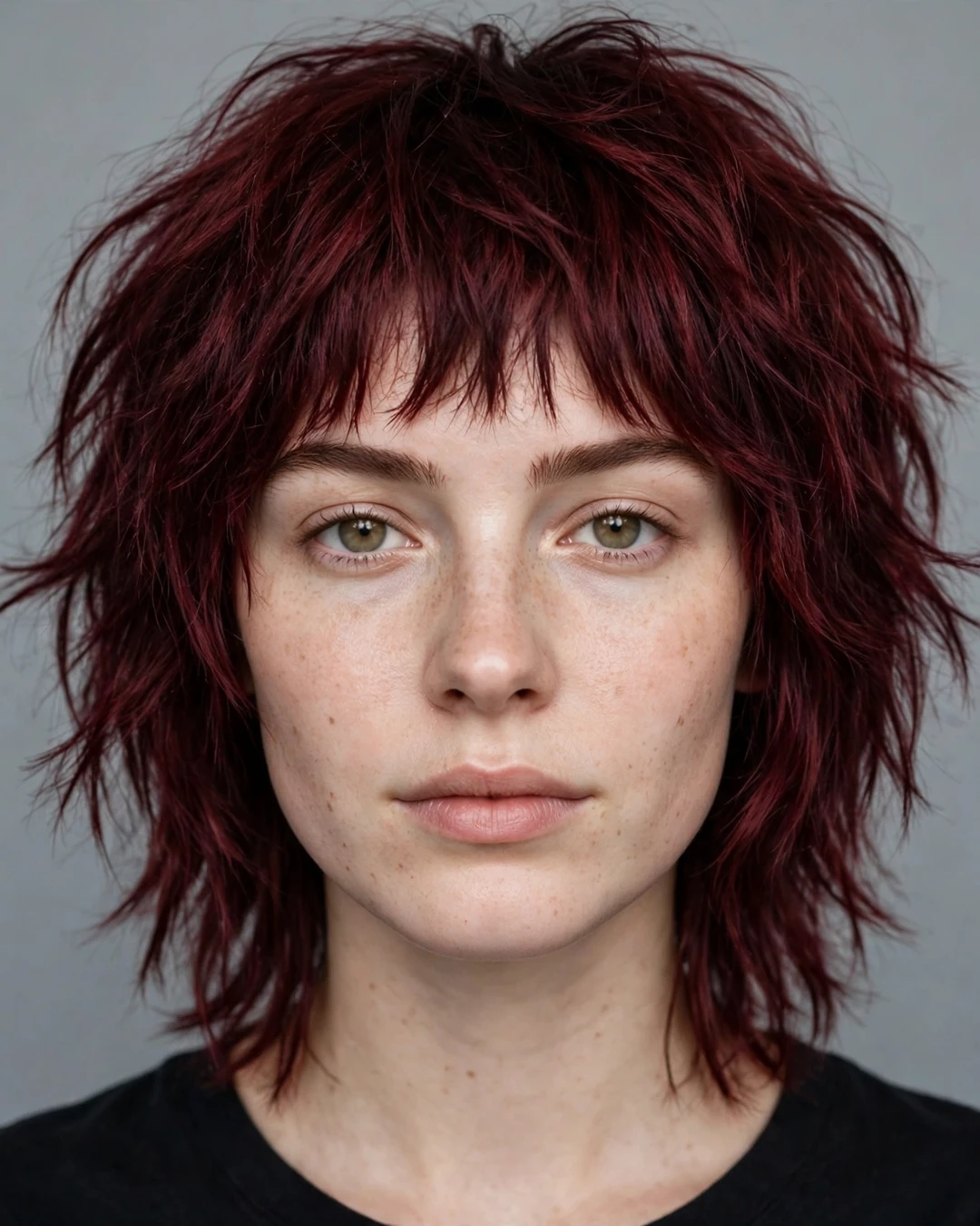 Burgundy Shag Layers