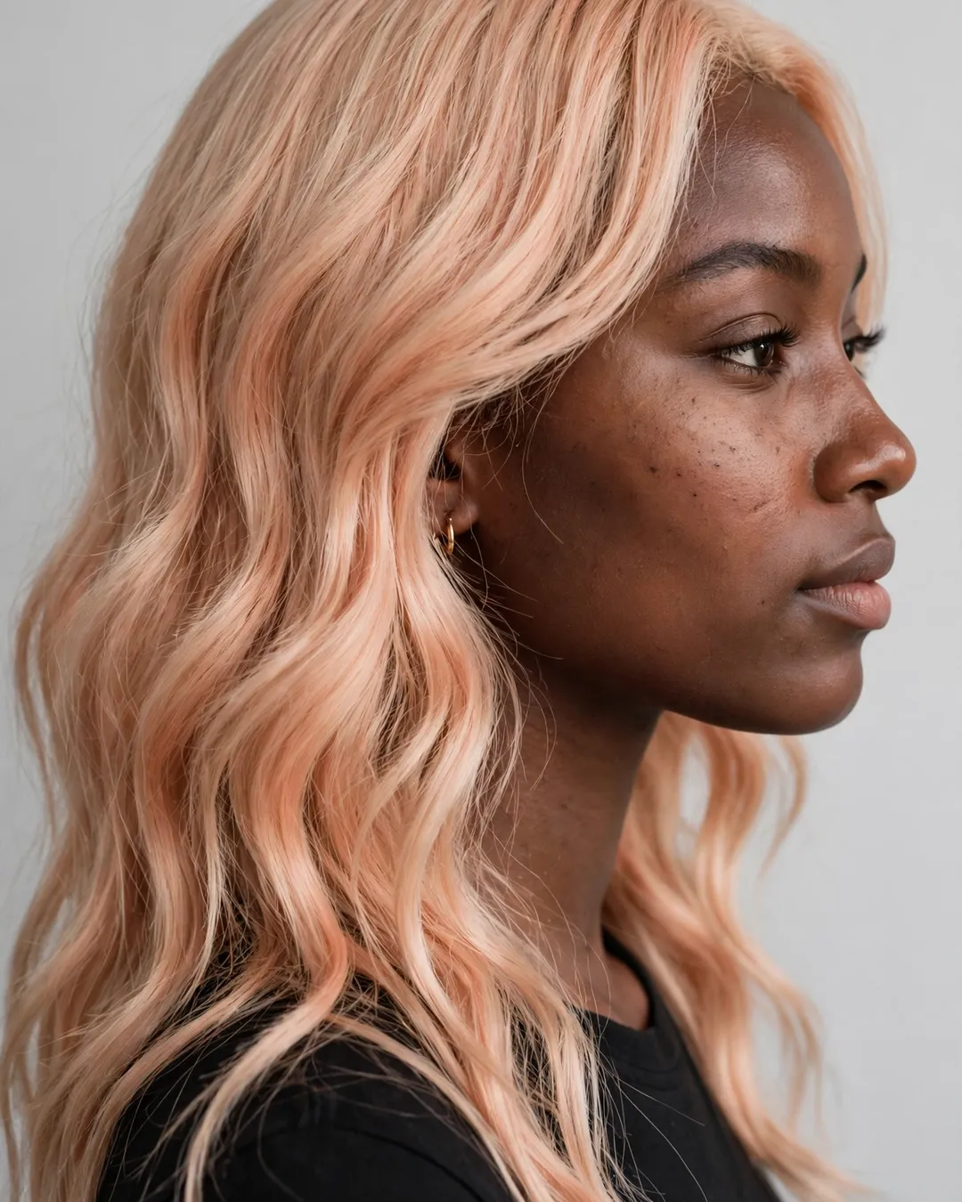 Peach-Kissed Blush Blonde