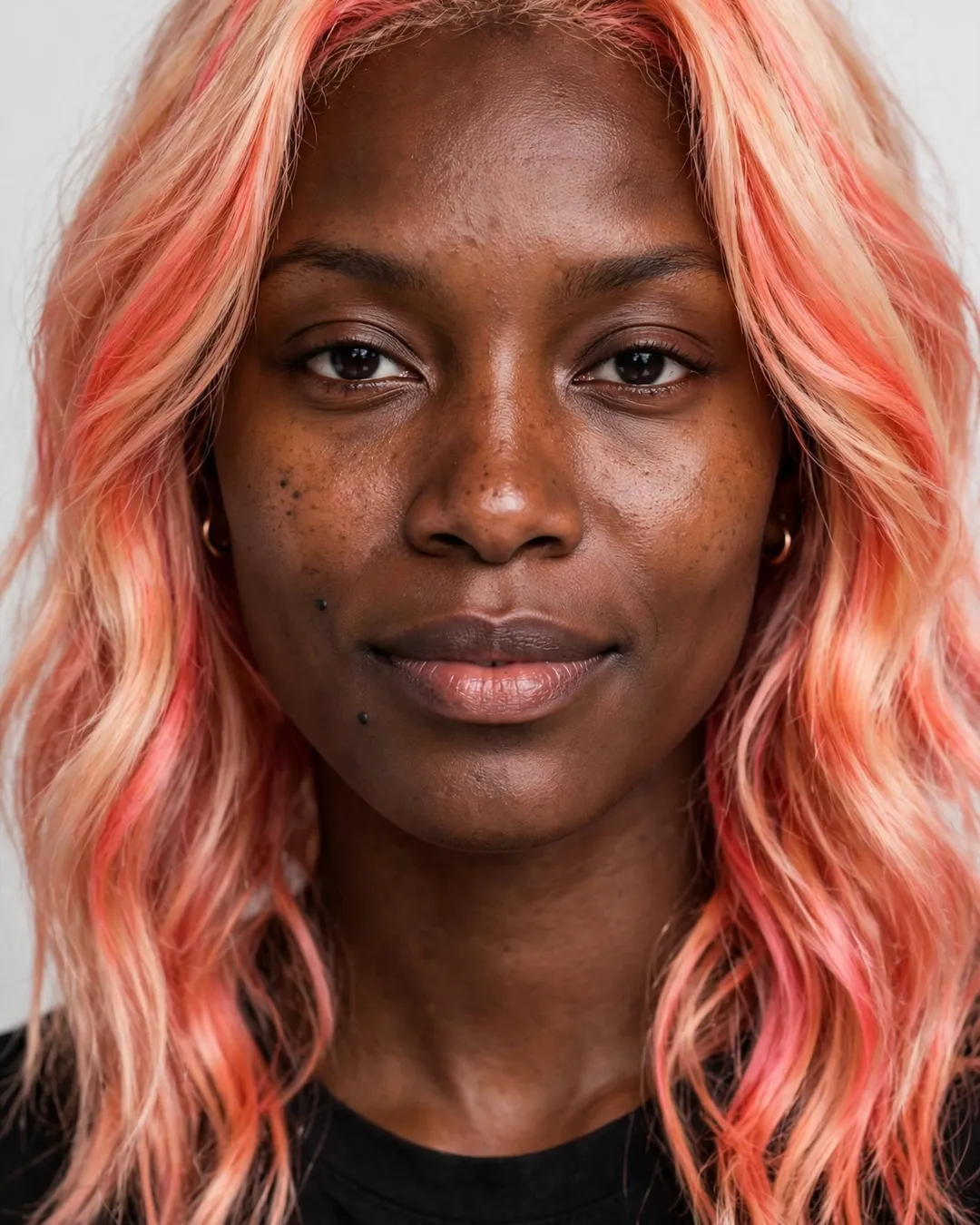 Coral-Toned Blush Blonde