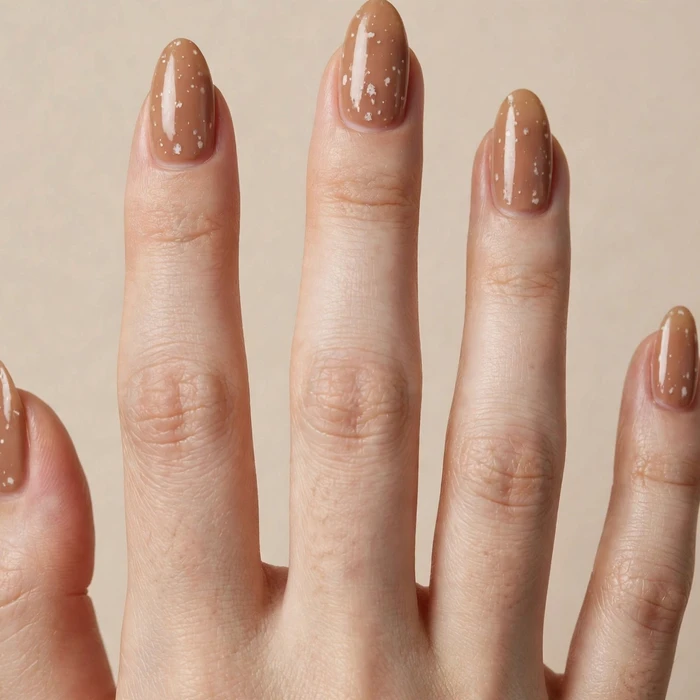 Classic Fawn-Spot Almond Nails