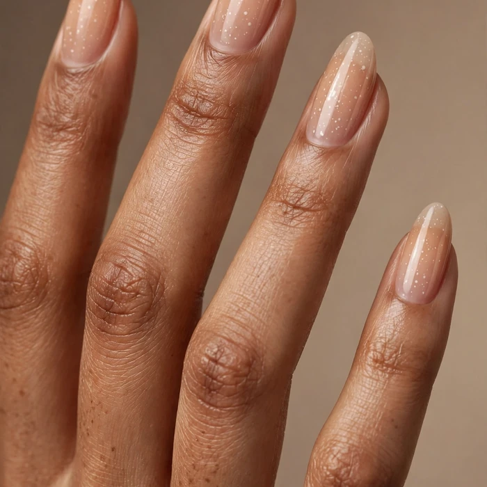 Milky Caramel Nude Nails