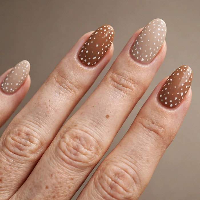 Two-Tone Nude Bambi Nails