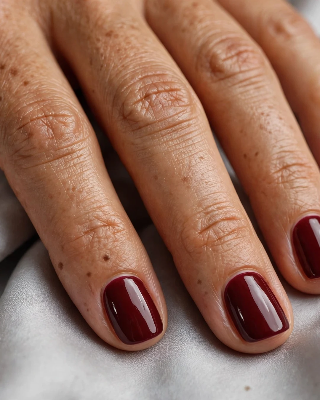 Short Squoval Burgundy