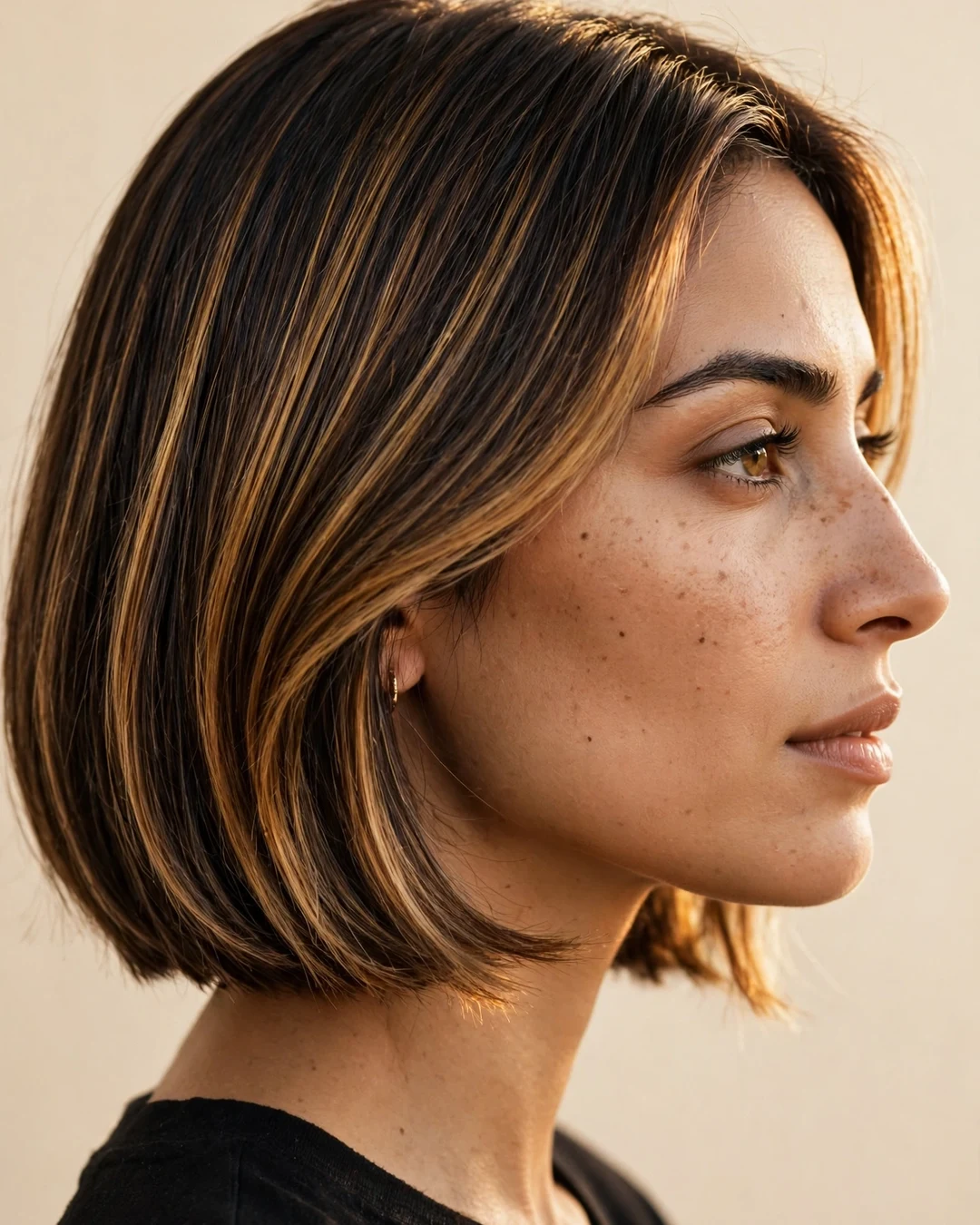 Golden Caramel Balayage Bob