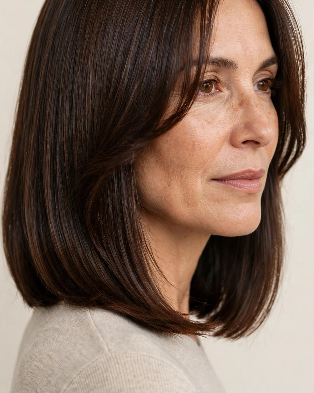 Curtain Bangs with a Lob