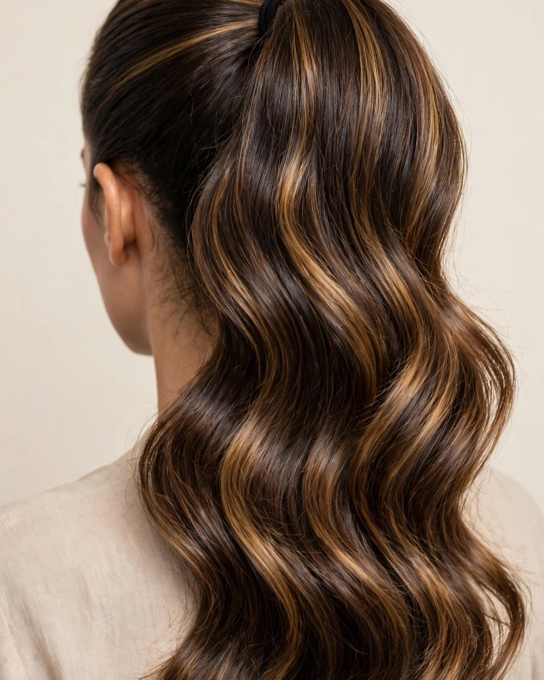 Caramel Balayage Ponytail