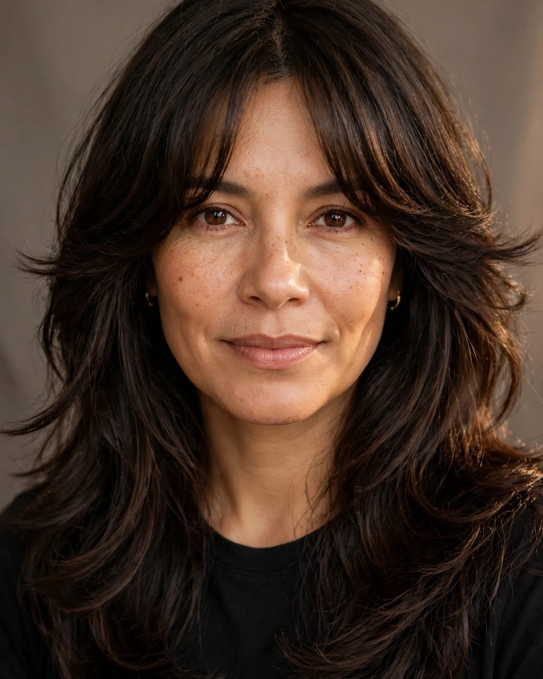 Thinned-Out Curtain Bangs for Thick Hair