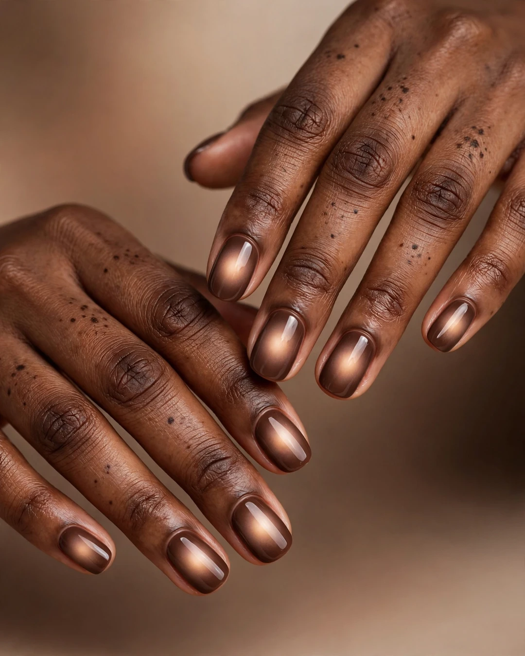 Caramel Aura Nails
