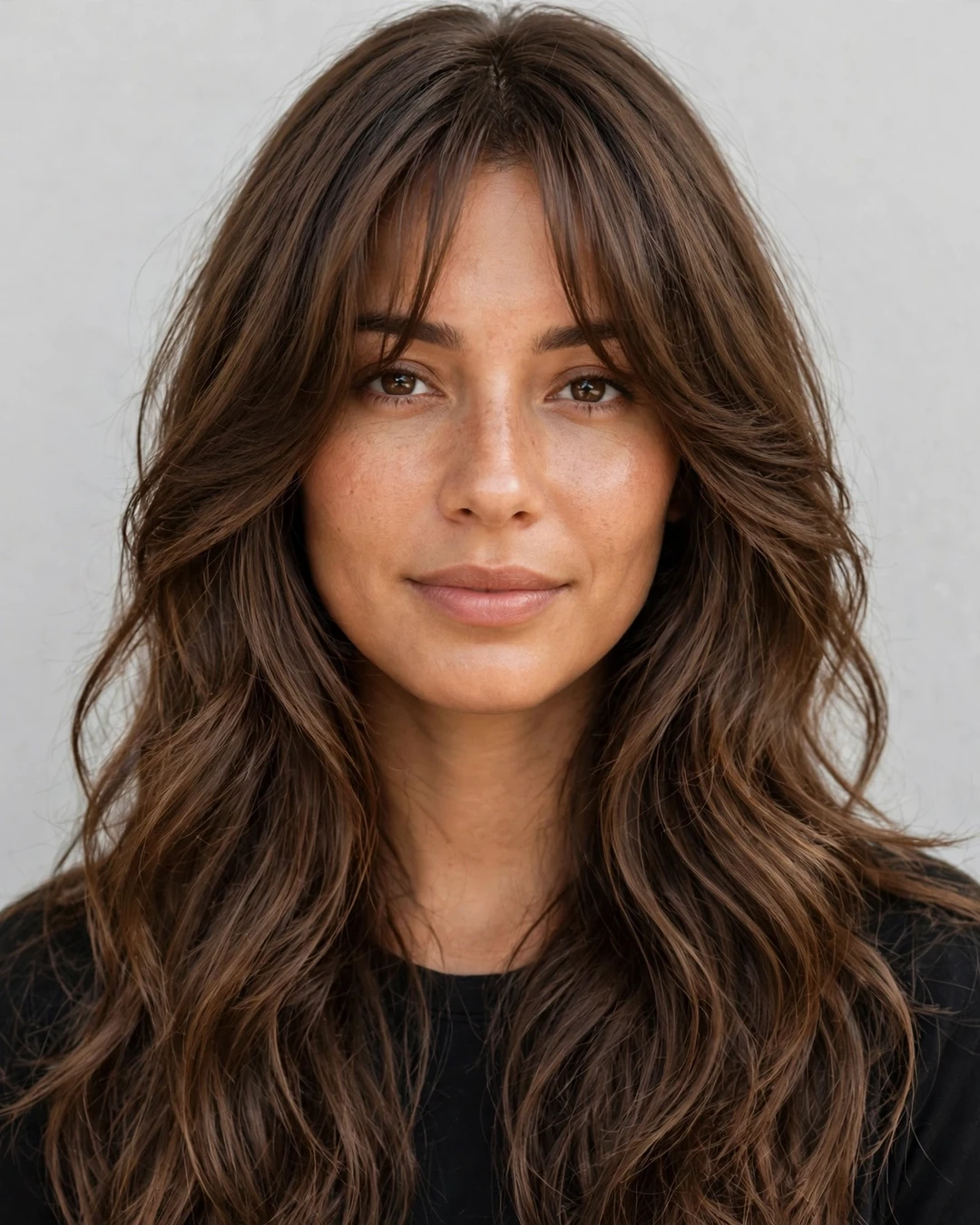 Grown-Out Curtain Bangs