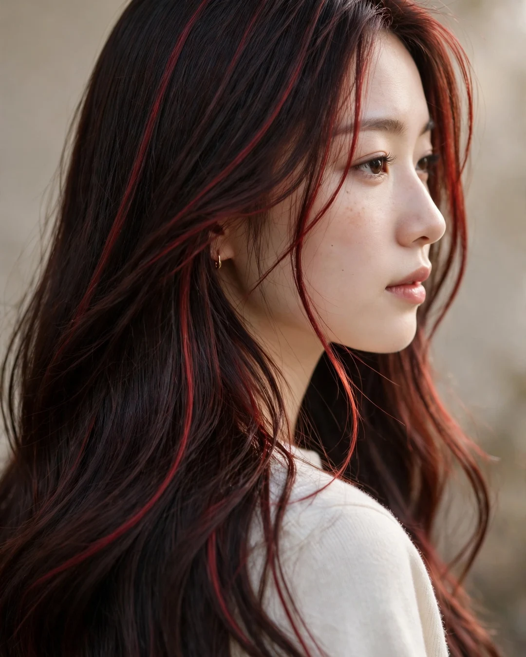 Face-Framing Cherry Highlights