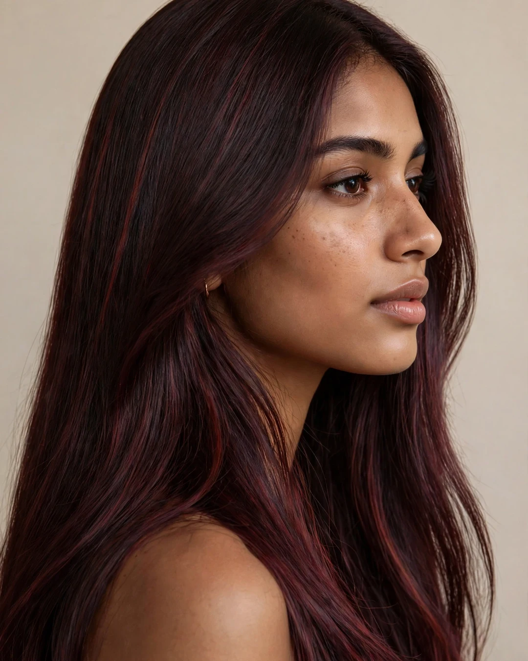 Cherry Cola on Dark Hair Without Bleach