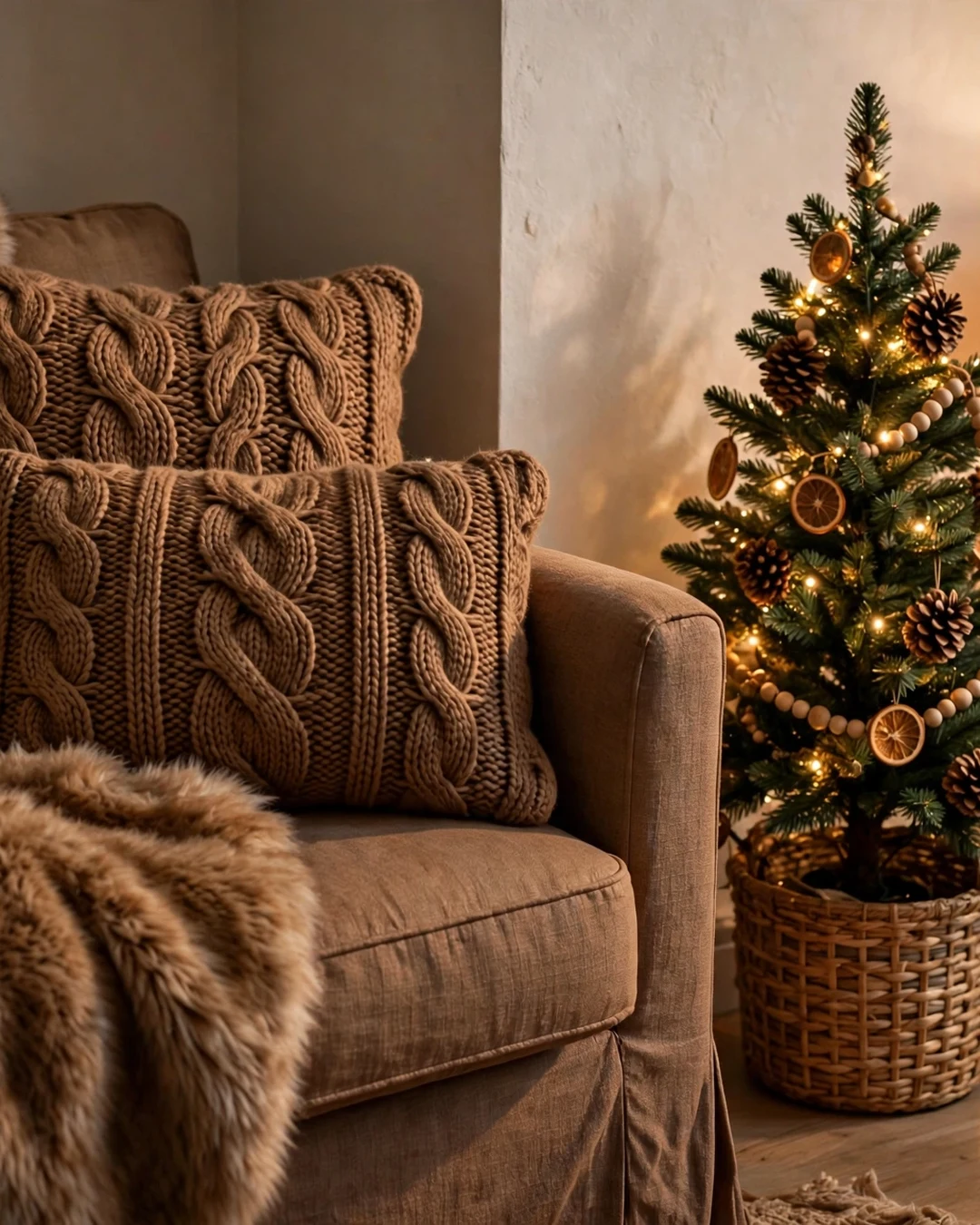 Cozy Corner With Faux Fur and Knits