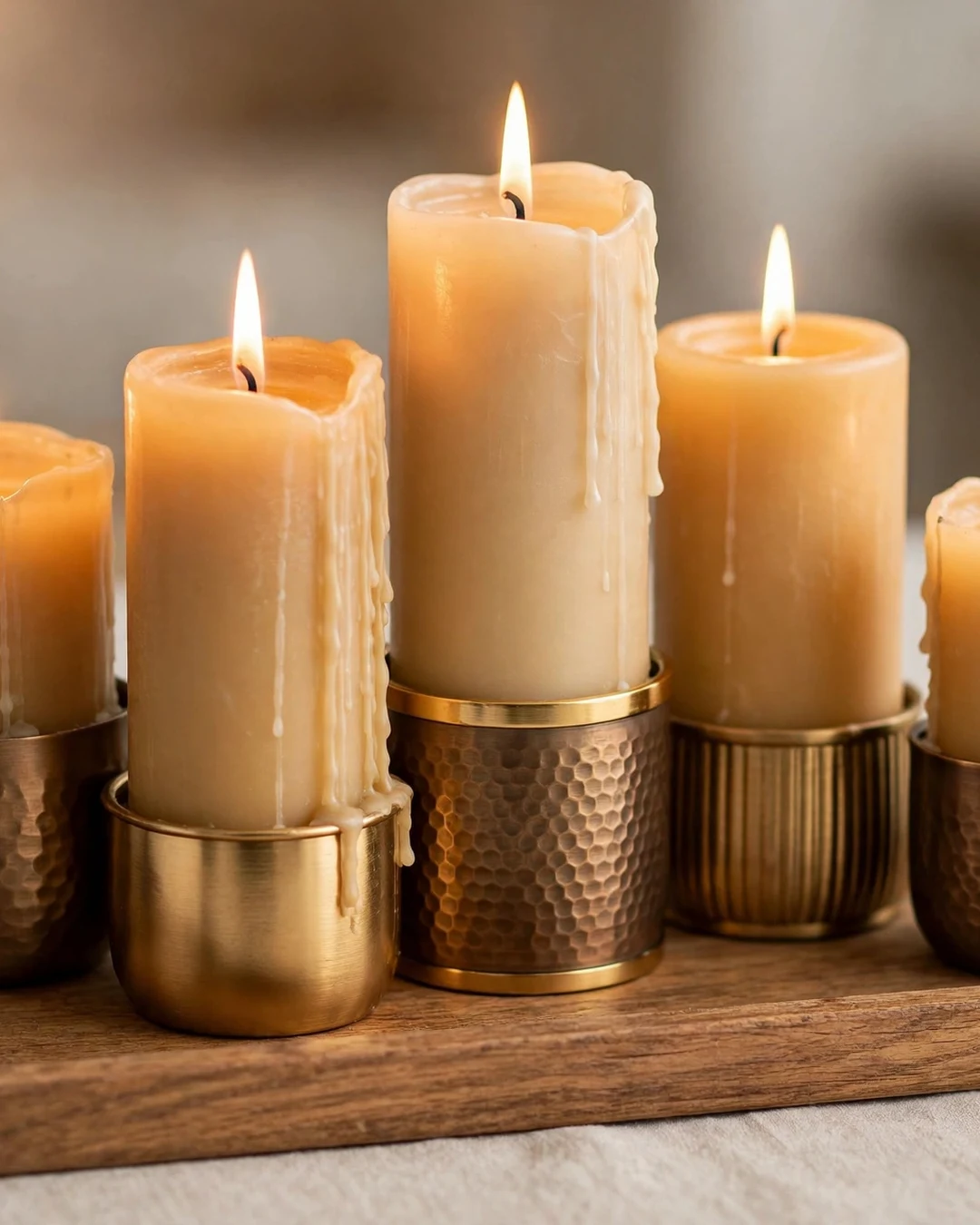 Mixed Metallic Candle Cluster