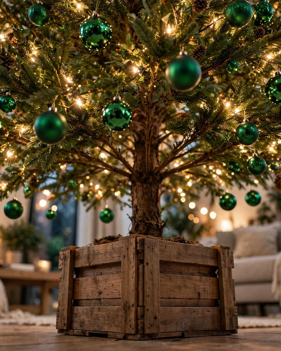 Rustic Crate Tree Base