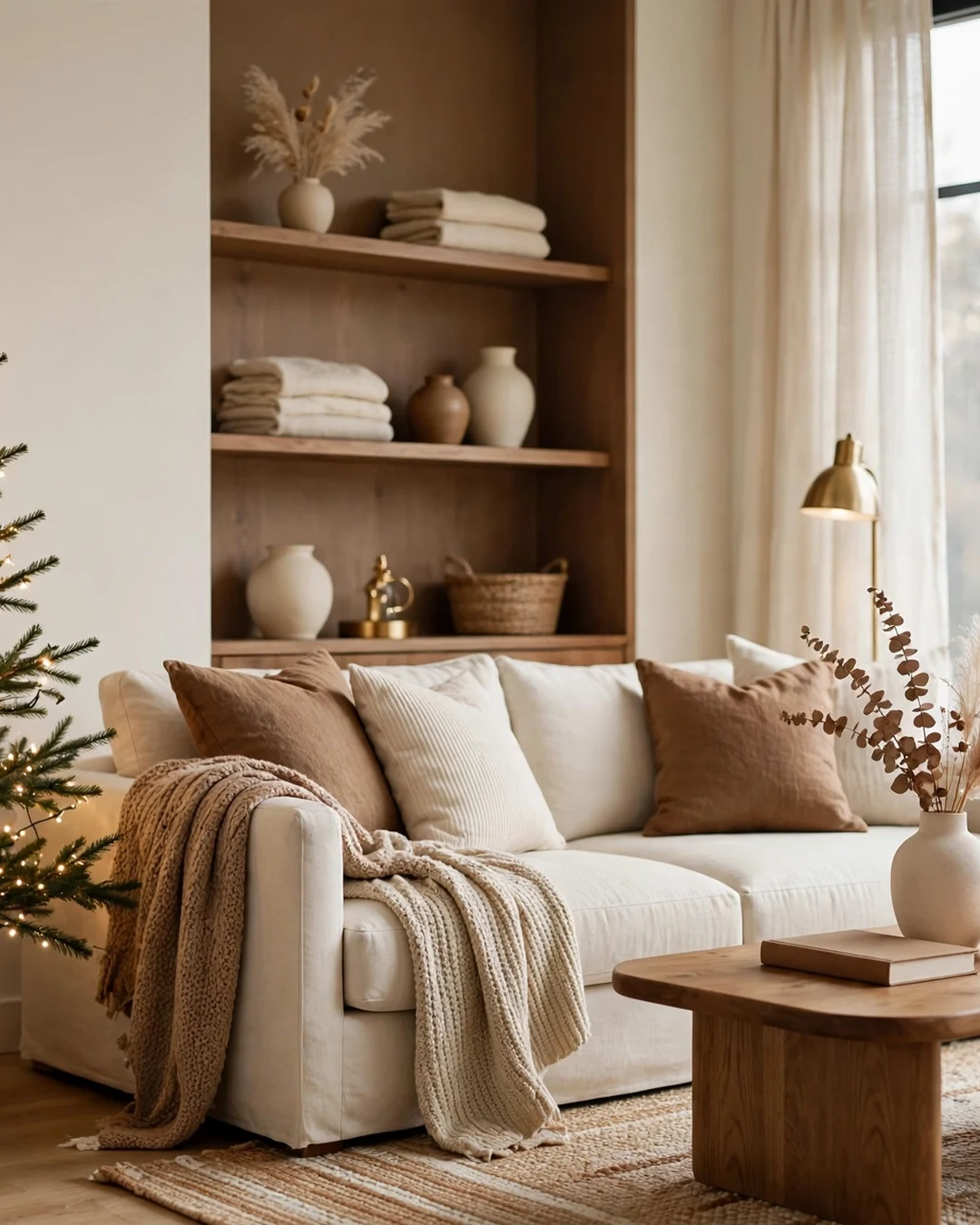 Soft Neutral Christmas Corner