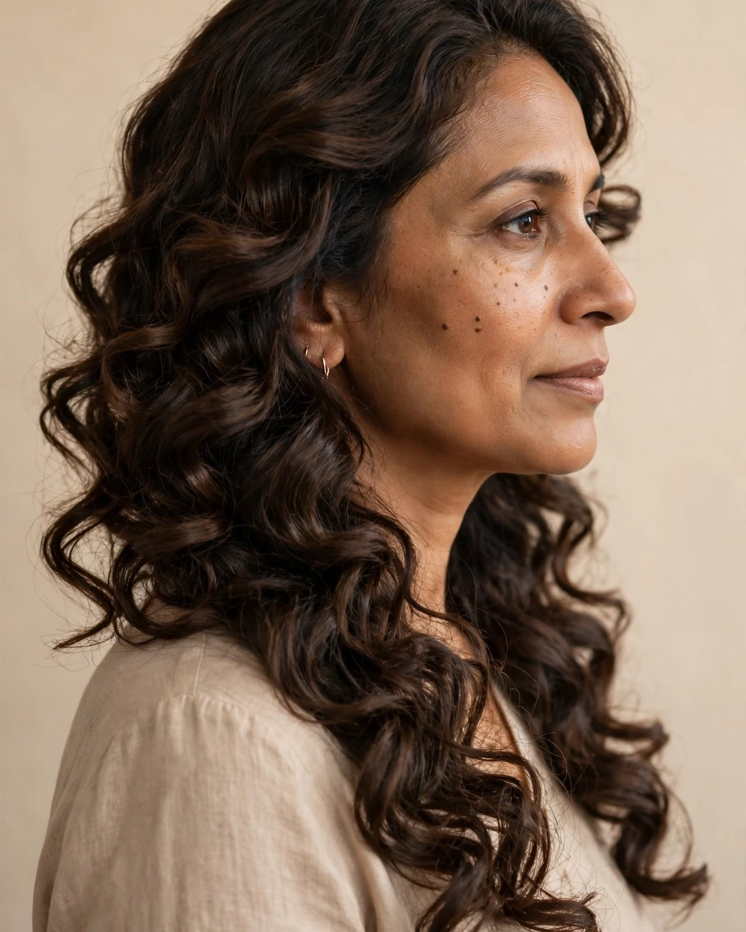 Side-Swept Romantic Curls
