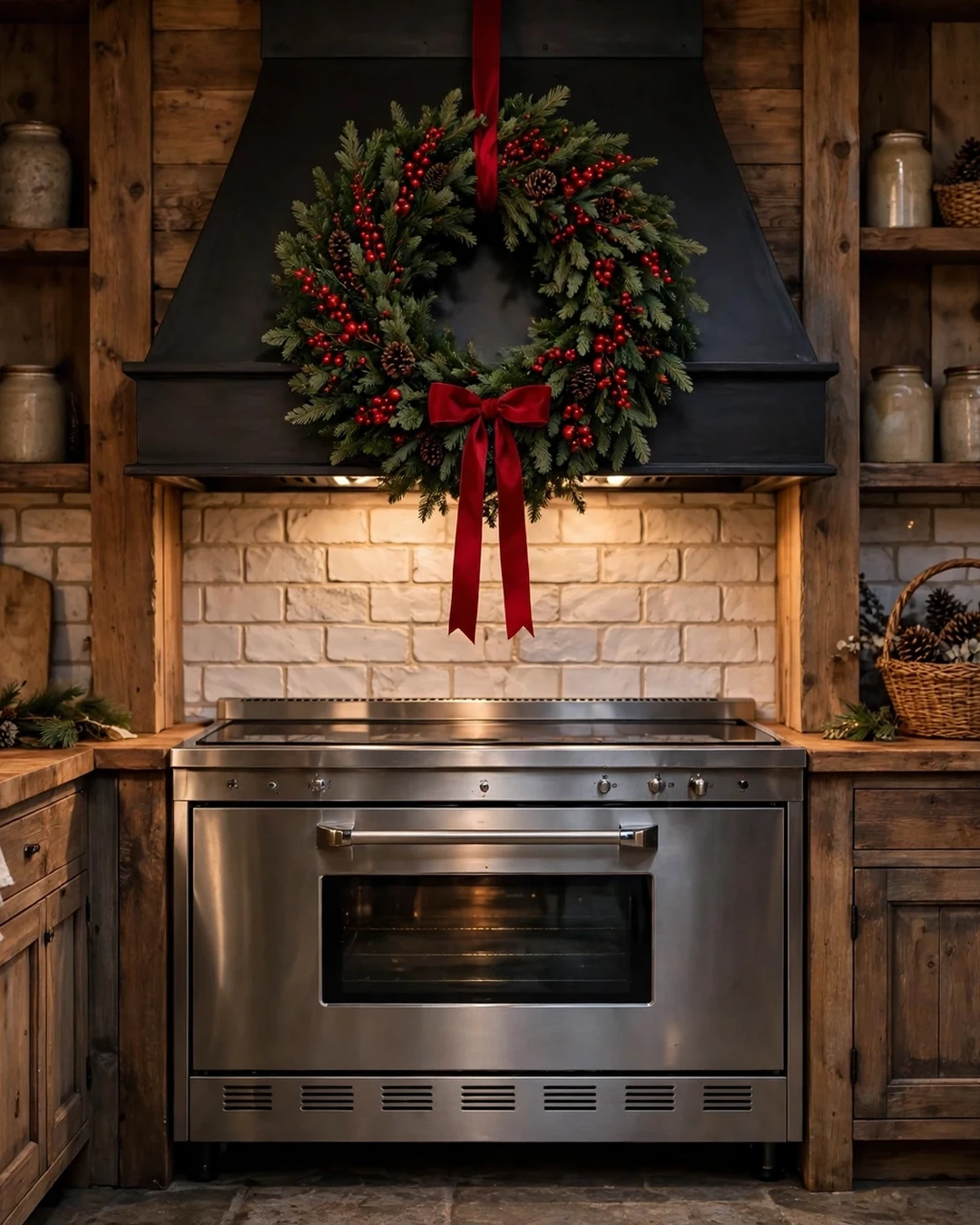 Hang a Wreath on the Range Hood