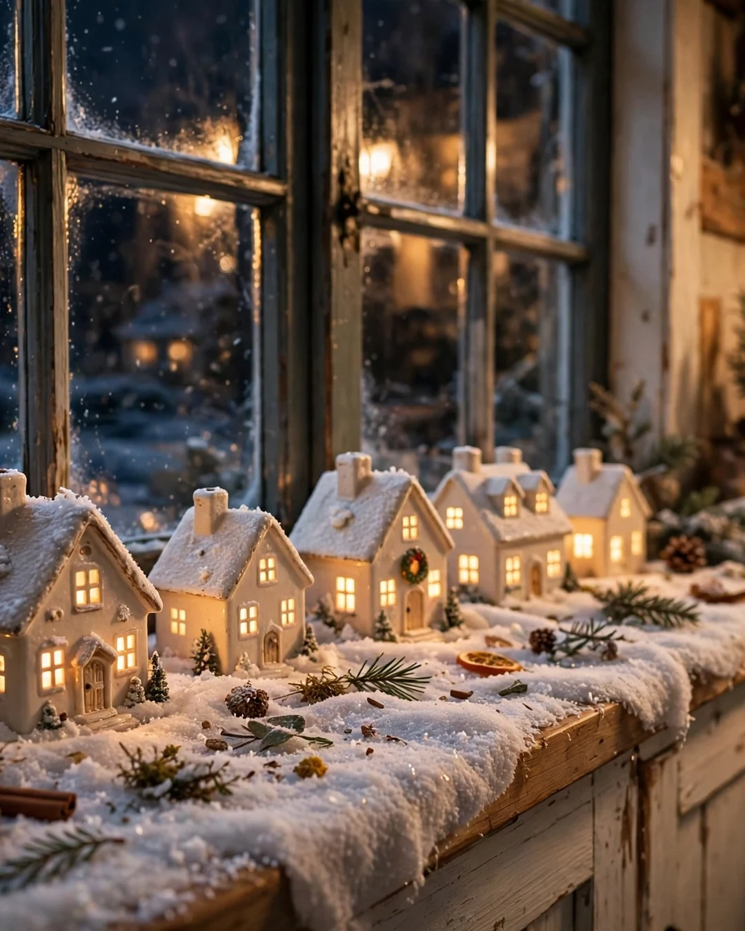 Build a Christmas Village on the Windowsill
