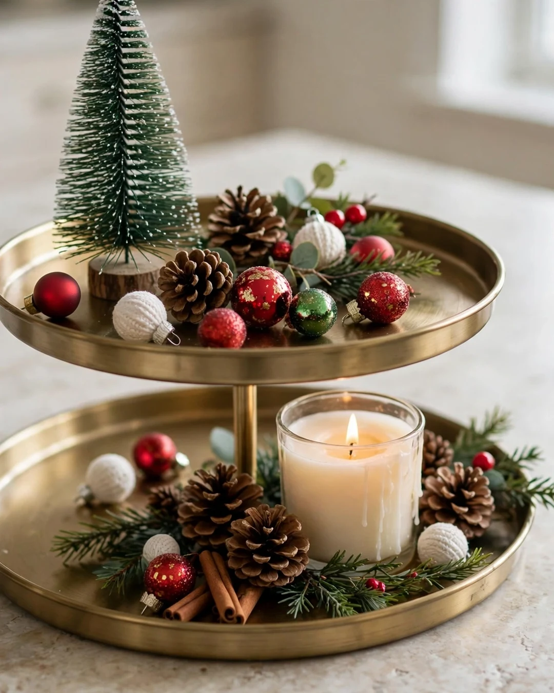 Style a Holiday Tiered Tray