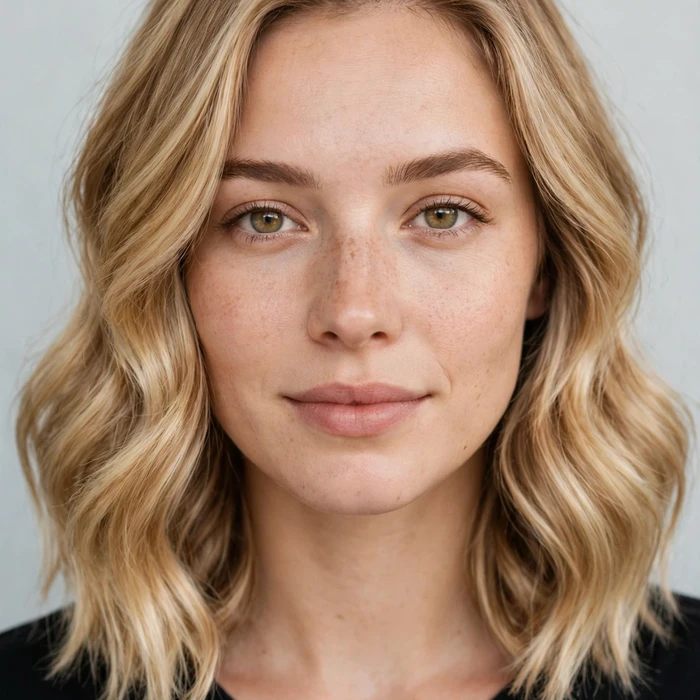 Honey Blonde Collarbone Lob