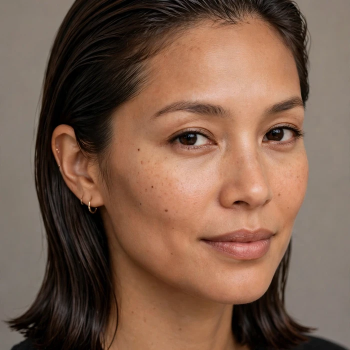 Wet-Look Sleek Collarbone Lob