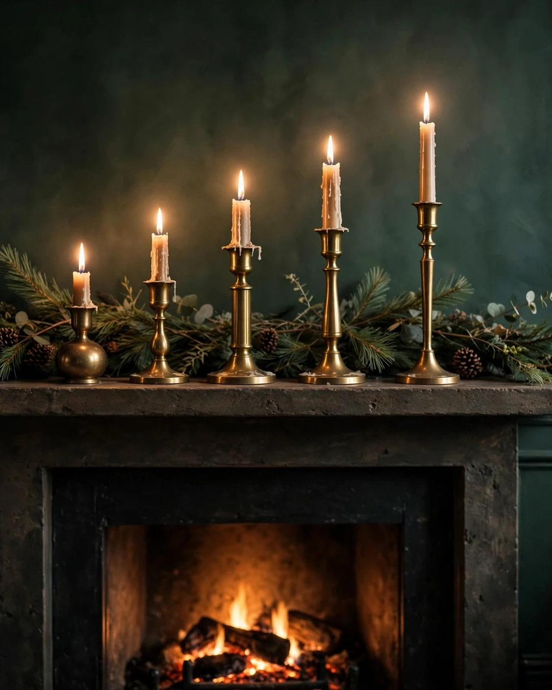 Brass Candle Holders of Different Heights