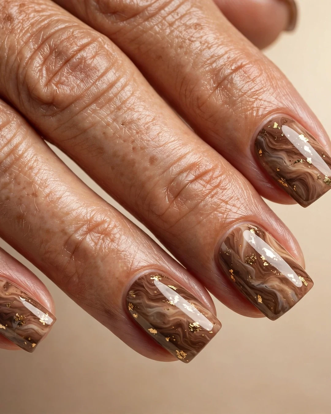 Mocha Gold Leaf Squares