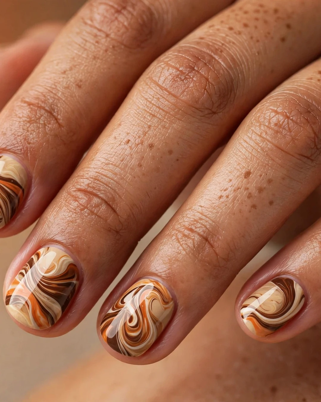 Pumpkin Spice Coffee Marble