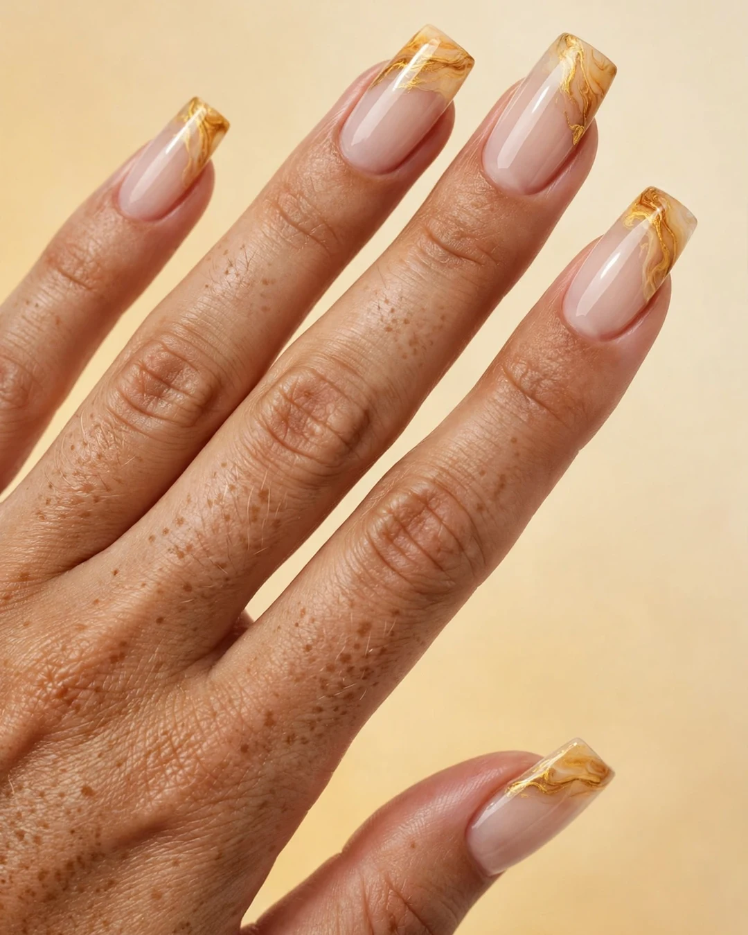 Honey Latte Marble Tips