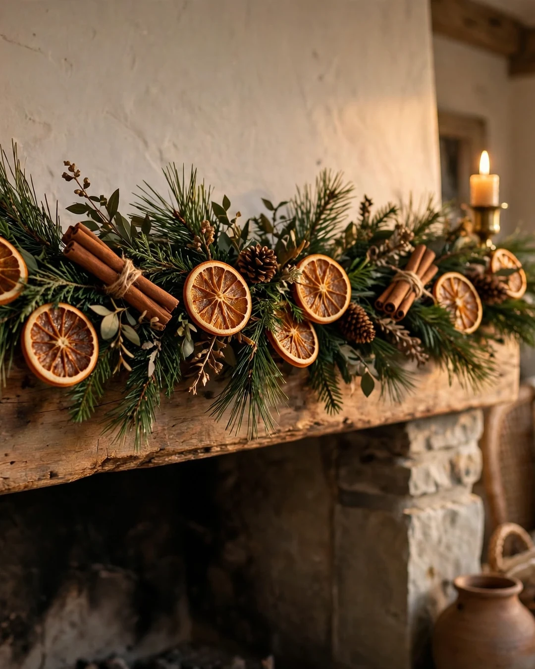 Dried Citrus and Greenery Garland