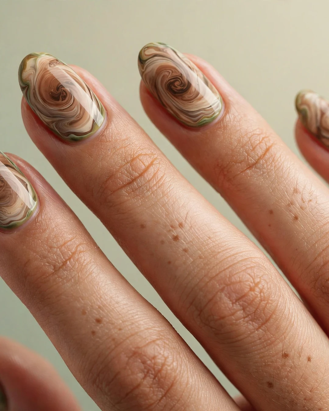Olive-Tinted Matcha Mocha Marble