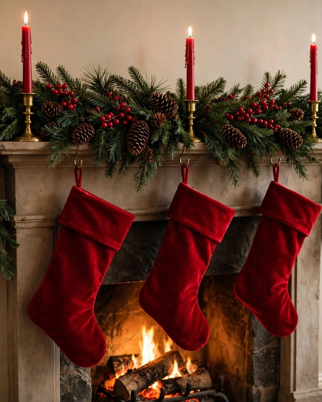 Classic Red Berry and Evergreen