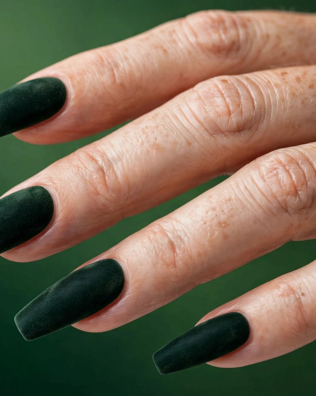 Velvet Finish Christmas Nails