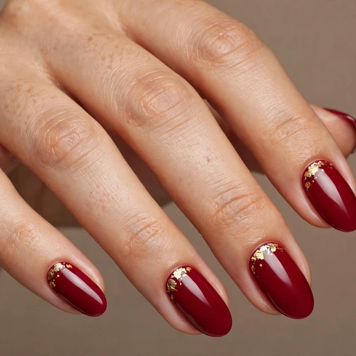 Cranberry Gold Foil Accents