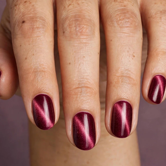 Cranberry Velvet Cat-Eye