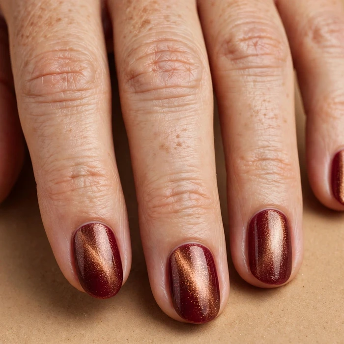 Cranberry and Bronze Shimmer