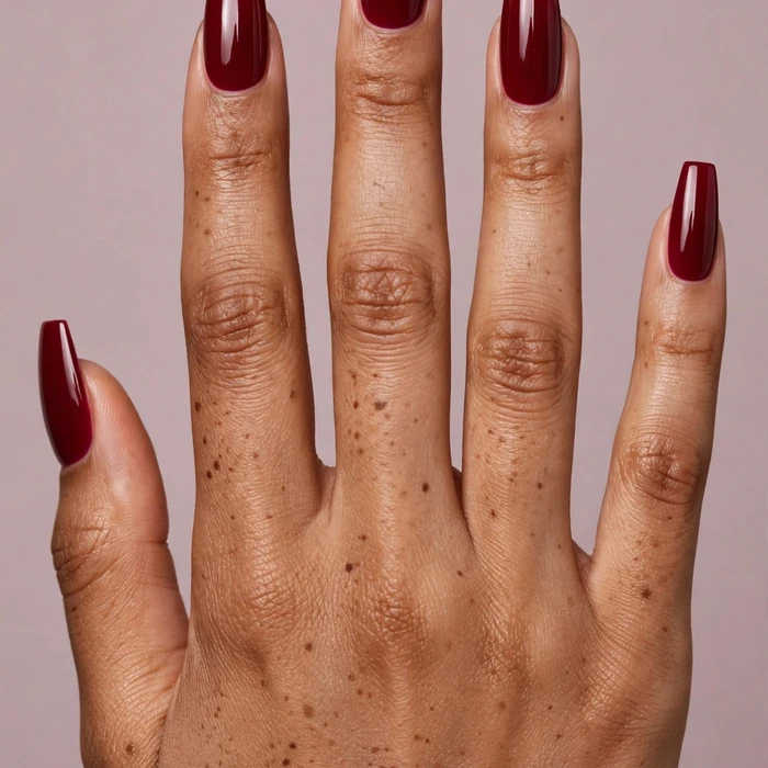 Cranberry Coffin with Glossy Top Coat